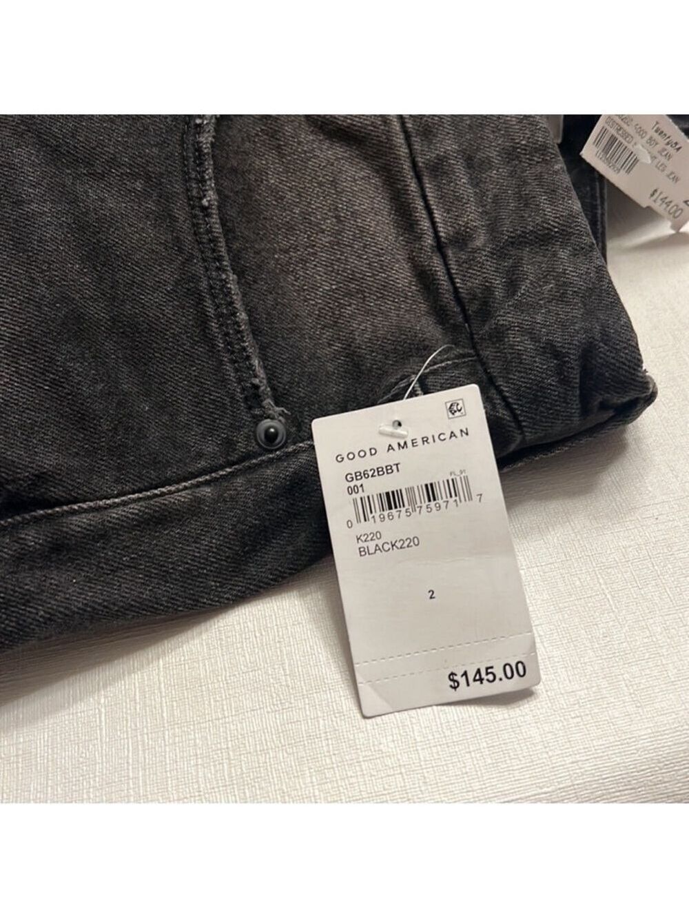 Good American Good Boy Jeans Black220 Size 24 NWT - Picture 4 of 8